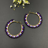Purple Haze Bugle Glass Beads Earrings
