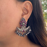 Ruby Crescent Earrings