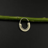 Cut Silver Septum Ring
