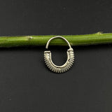Cut Silver Septum Ring