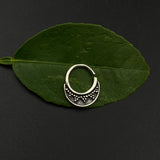 Intricate Moon Septum Ring