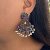 Ruby & Emerald Ethnic Earrings