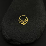 Gold Abstract Septum Ring
