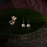 Small Zircon Ear Studs(3mm)