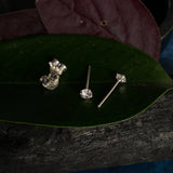 Small Zircon Ear Studs(3mm)