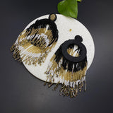 Black To Gold Ombre Ringlets