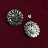 Flower Power Black Ear Studs