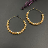 Nude Crystal Hoops