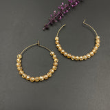 Nude Crystal Hoops