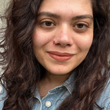 Bright Red Beads Nose Ring