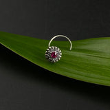 Ruby & Zircon Aztec Nose Pin