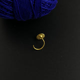 Oval Gold Plated Nose Pin