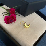 Crescent Moon Nose Pin (gold plated)