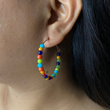 Trippy Bead Hoops