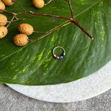 Black Blue Red Beads Ring