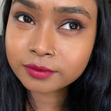 Spiral & Bead Nose Ring (gold plated)