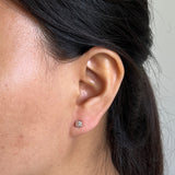 Silver Dice Ear Studs