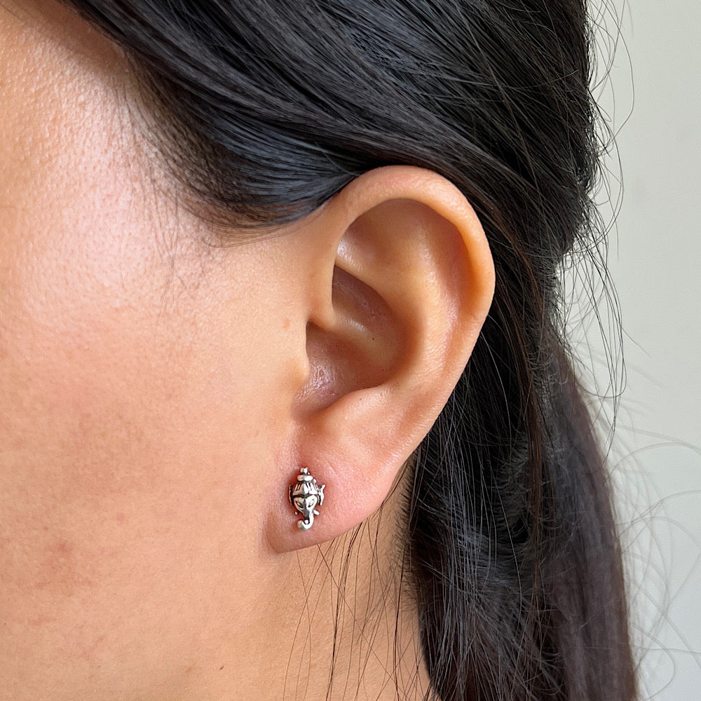 Ganpati Ear Studs Gypsy Maal