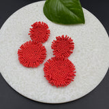 Boho Vibe Earrings (carrot red)