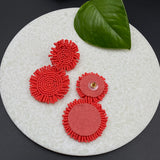 Boho Vibe Earrings (carrot red)