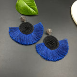 Persian Blue Tassel Earrings