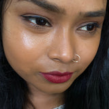 Silver Cut work Nose Ring