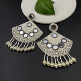 Boho White Mirror Earrings