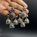 Classic Ruby Jhumki Earrings