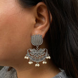 Antique Lotus Earrings