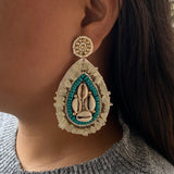 Turq & Shell Earrings