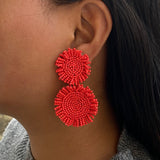 Boho Vibe Earrings (carrot red)