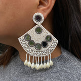 Boho White Mirror Earrings