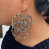 Flower Of Life Hoops (silver)