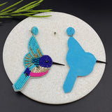 Trippy Kingfisher Earrings