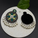 Lime Green Aztec Earrings