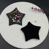Embroidered Star Ear Studs