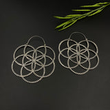 Flower Of Life Hoops (silver)