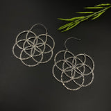 Flower Of Life Hoops (silver)