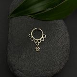 Hanging Flower Septum Ring (Clip-on)