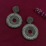 Silver Beads Ringlet Earrings