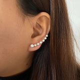 Pearl String Crawler Earrings