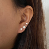 Silver Lunar Crawler Earrings