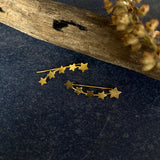 Gold Plated Star Crawler Earrings