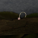 Powder Pink Square Nose Pin