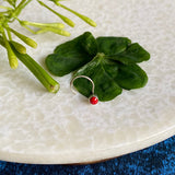 Red Bead Nose Pin