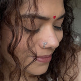 Crescent Moon Drop Nose Pin