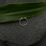 Tiny Silver Septum Ring Clip-on