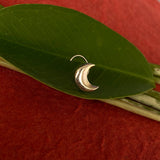 Silver Crescent Moon Nose Pin