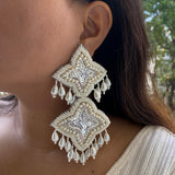 Pearl Dust Earrings (double layered)