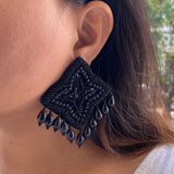 Black Pearl Dust Earrings